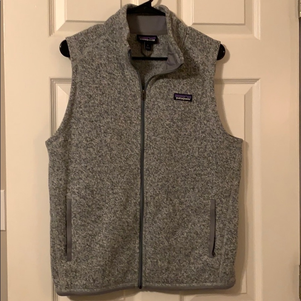 Patagonia Heathered Grey Fleece Vest - Large